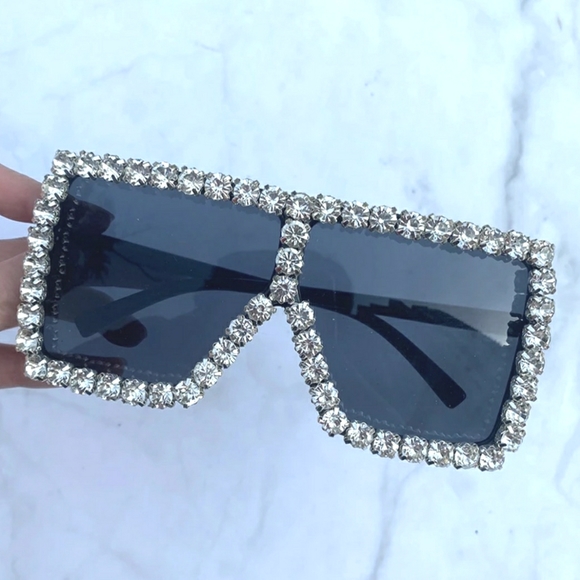 Oversized Rhinestone Sunglasses - Picture 2 of 5